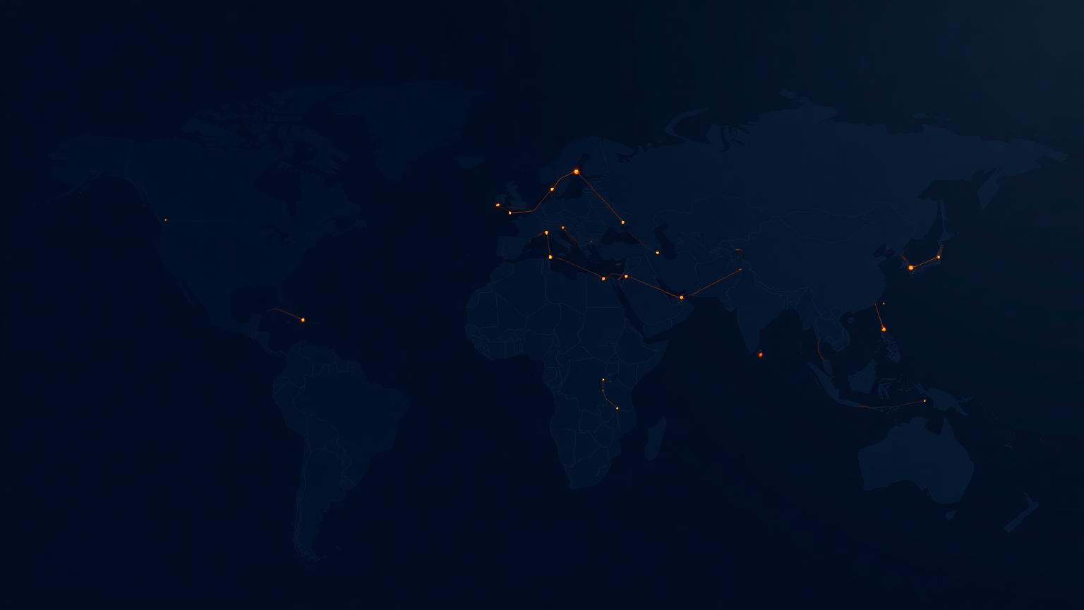 Map of Bruckmann shipping routes connecting origin regions to delivery destinations